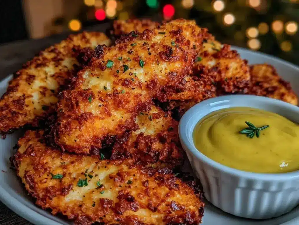 crispy air fryer chicken tenders - featured image