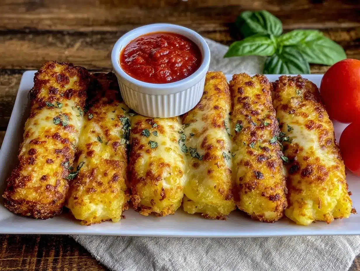 crispy air fryer mozzarella sticks preparation steps