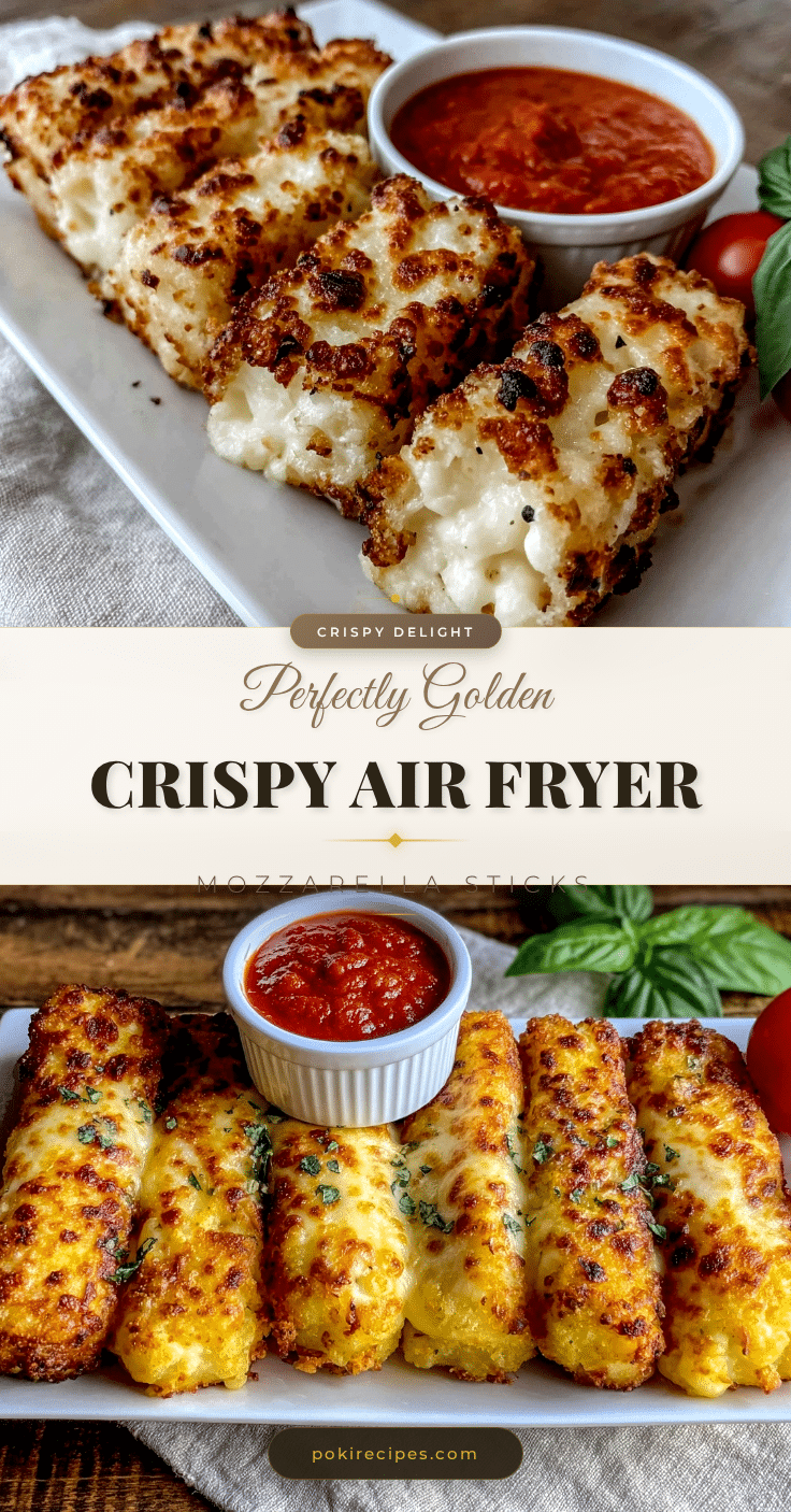 crispy air fryer mozzarella sticks recipe