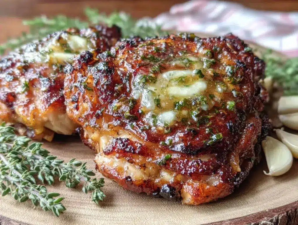 crispy baked chicken thighs - featured image