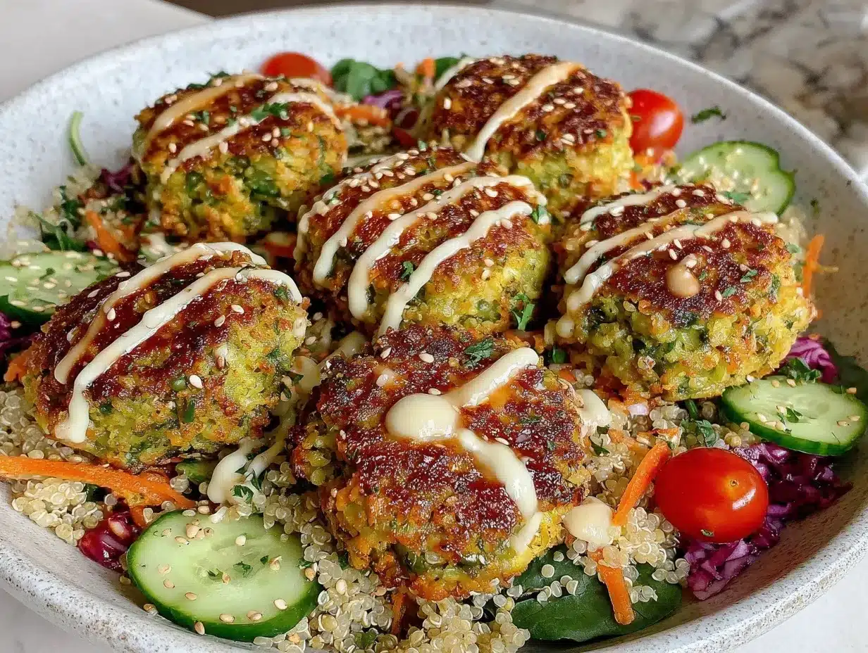 crispy baked falafel bowl preparation steps