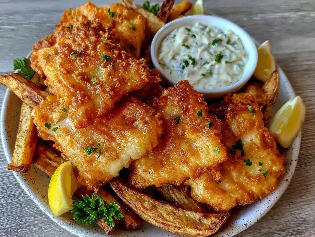crispy baked fish and chips preparation steps