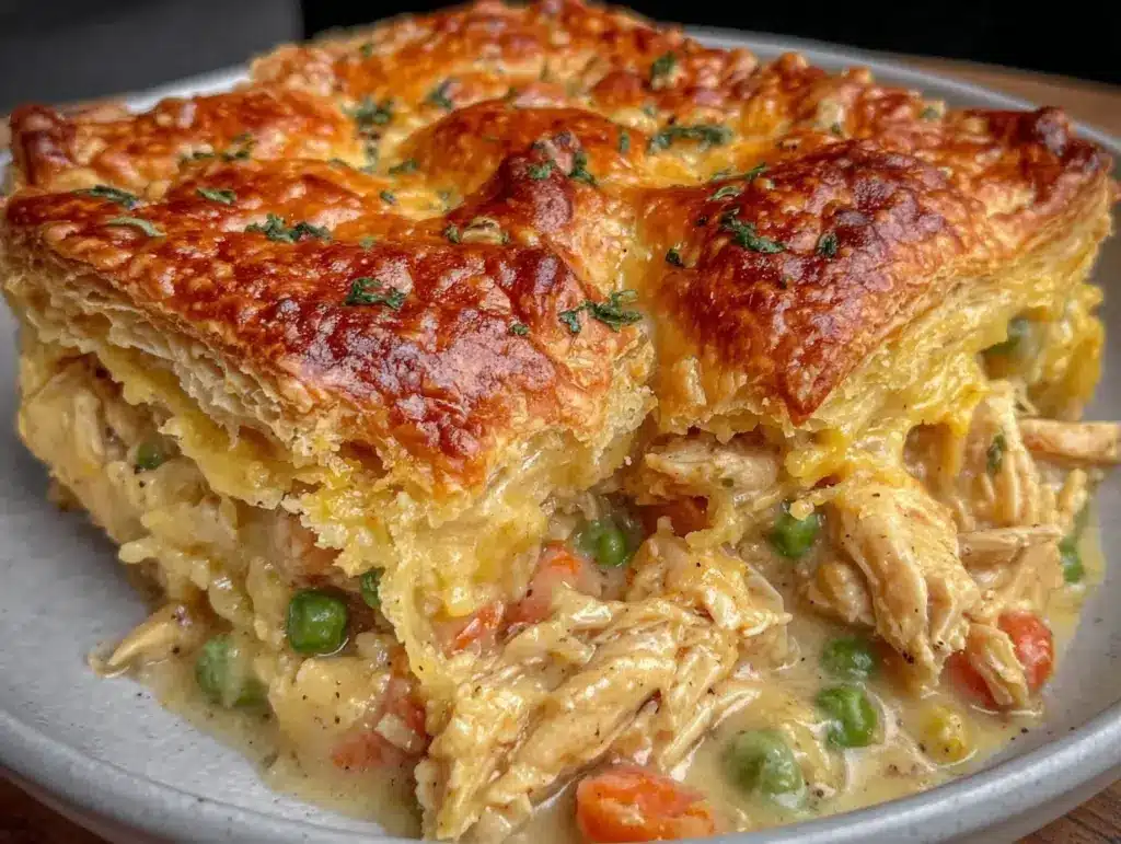 crispy chicken pot pie - featured image