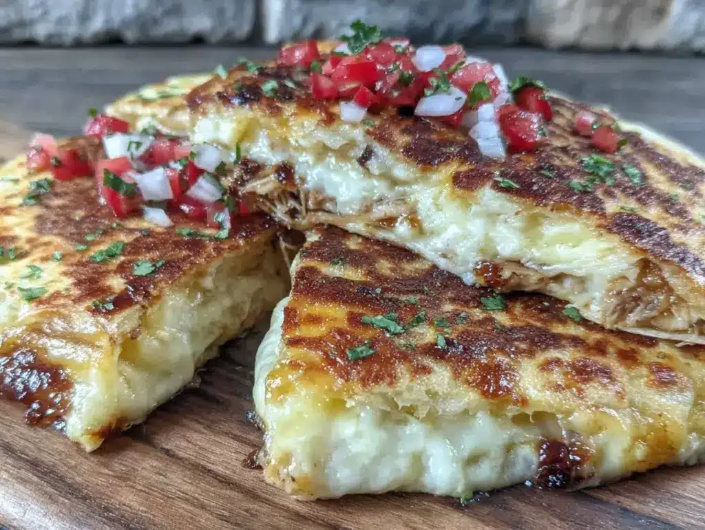 crispy chicken quesadilla - featured image