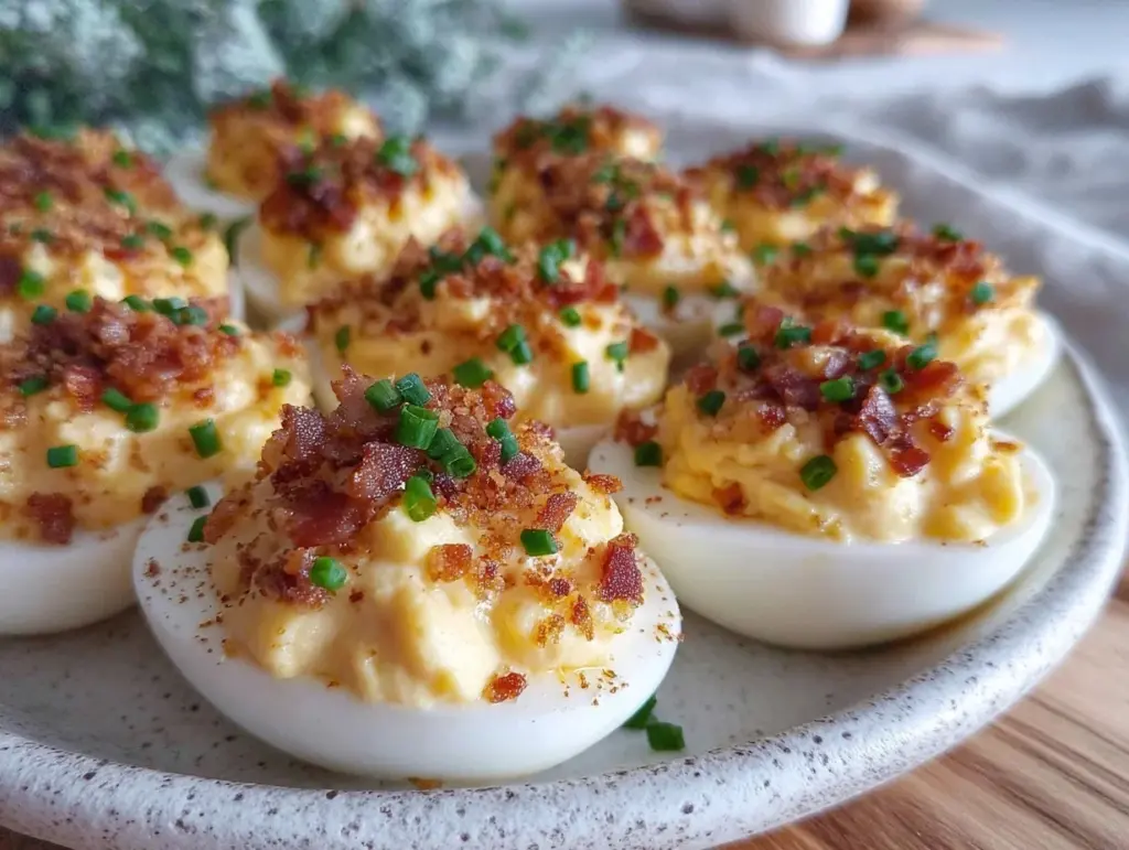 crispy deviled eggs - featured image