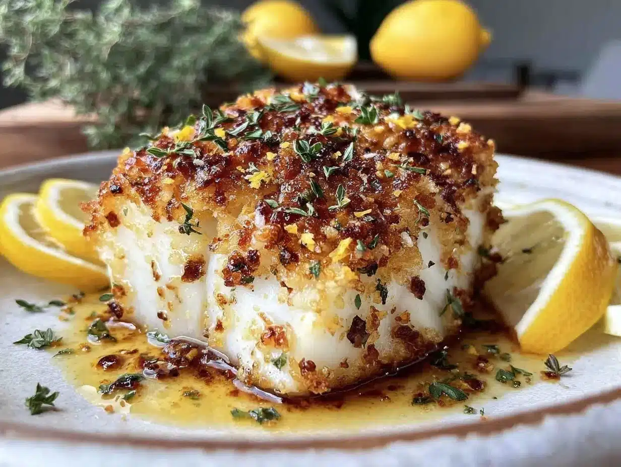 crispy garlic butter baked cod preparation steps