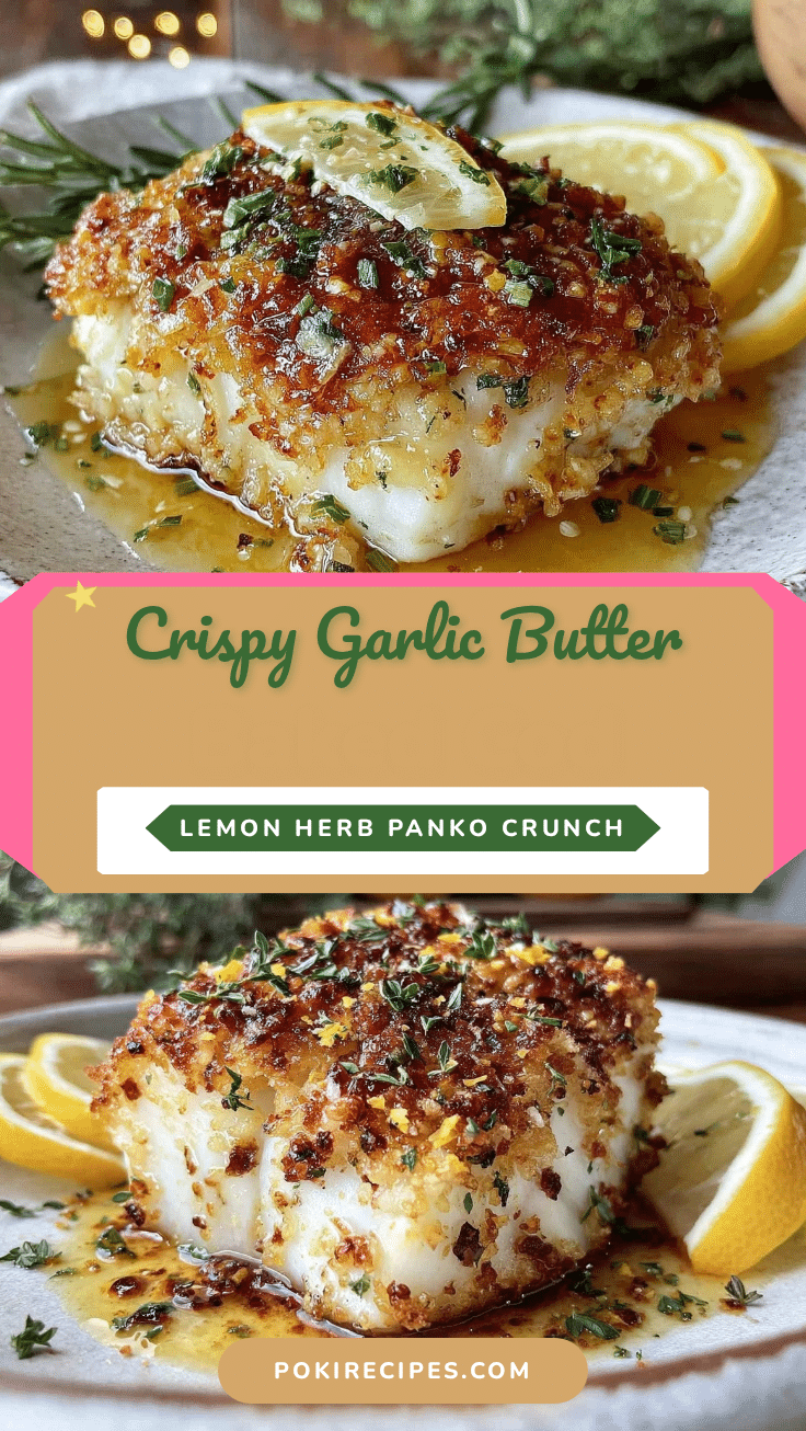 crispy garlic butter baked cod recipe