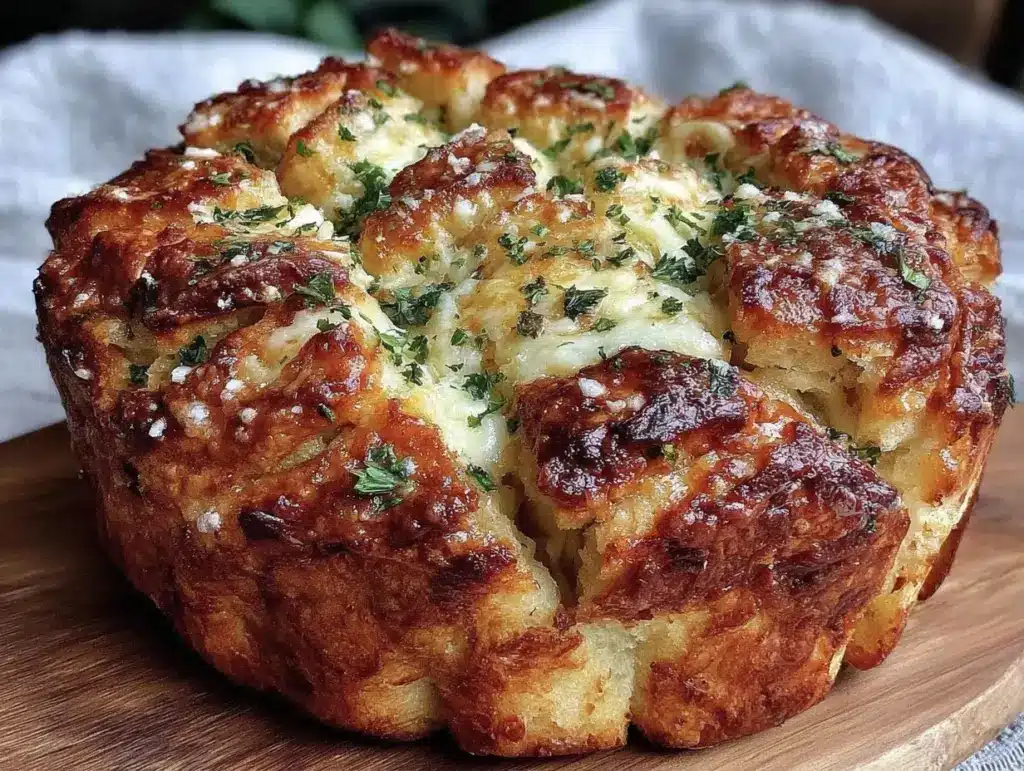 crispy garlic parmesan pull-apart bread - featured image