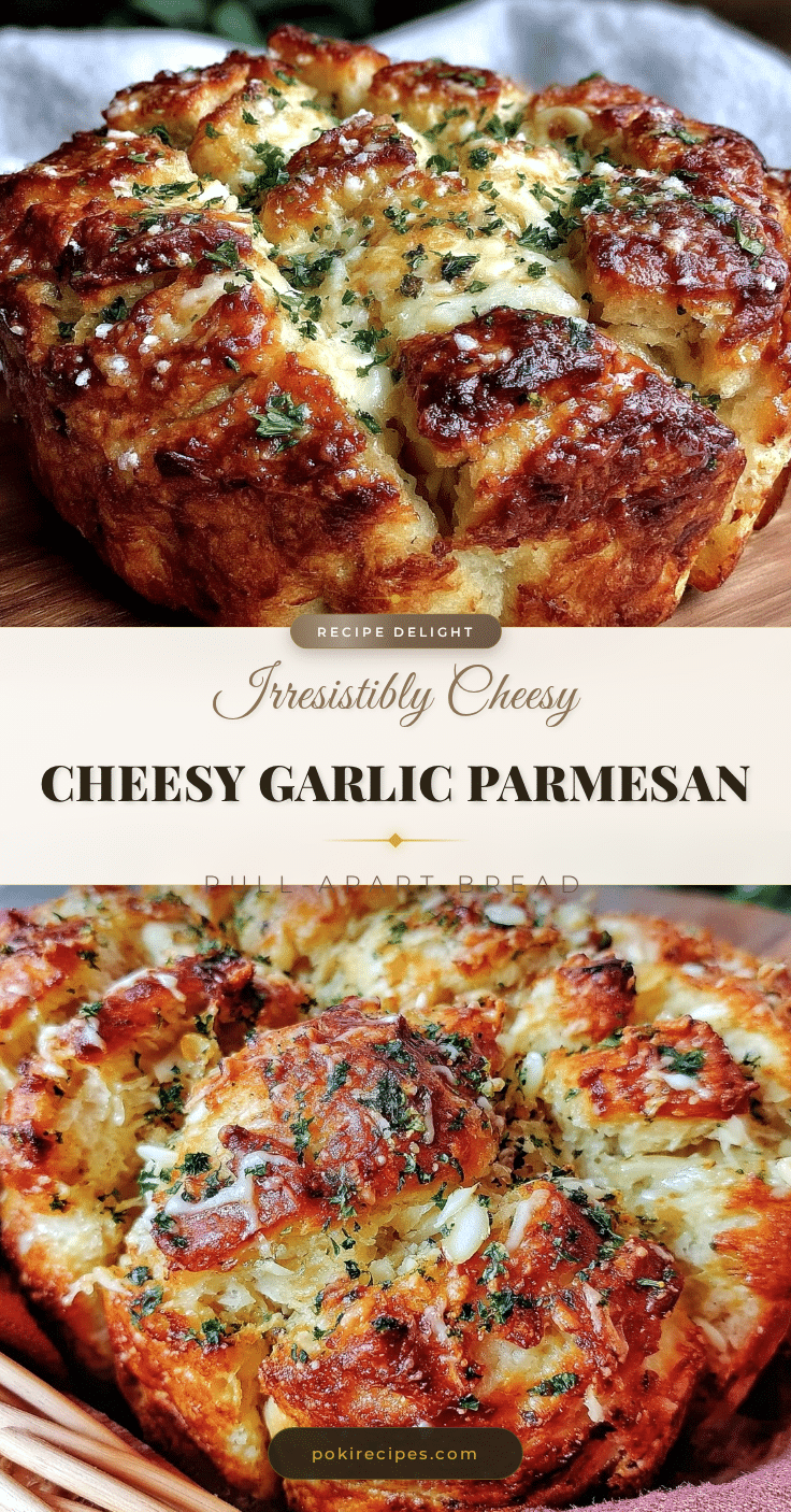 crispy garlic parmesan pull-apart bread recipe