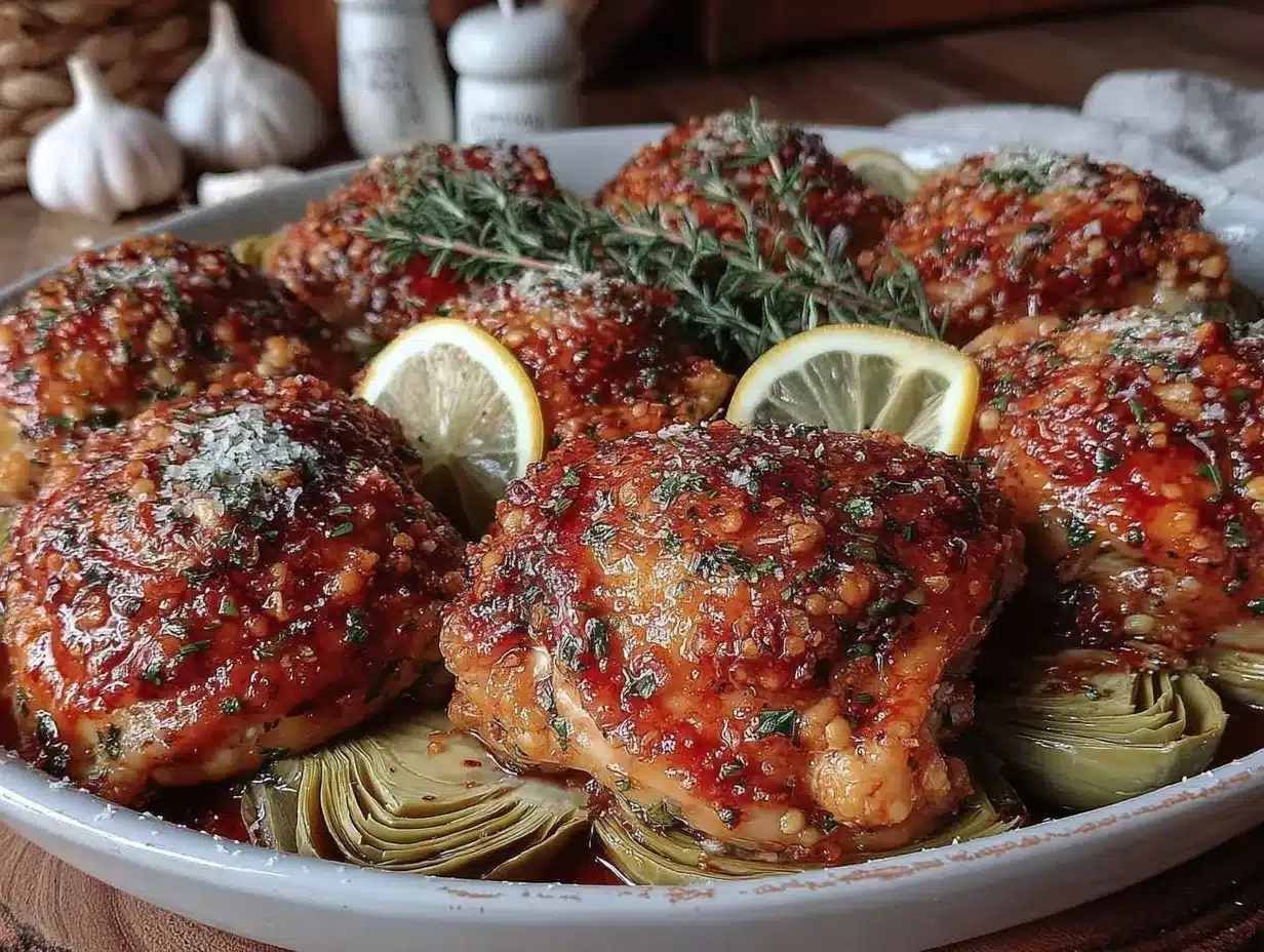 crispy lemon herb roasted chicken thighs preparation steps