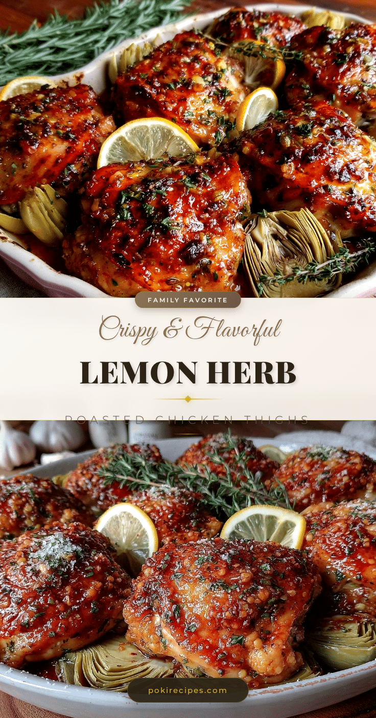 crispy lemon herb roasted chicken thighs recipe