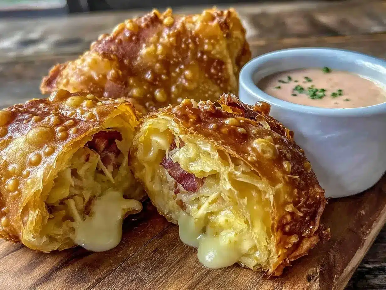 crispy reuben egg rolls preparation steps