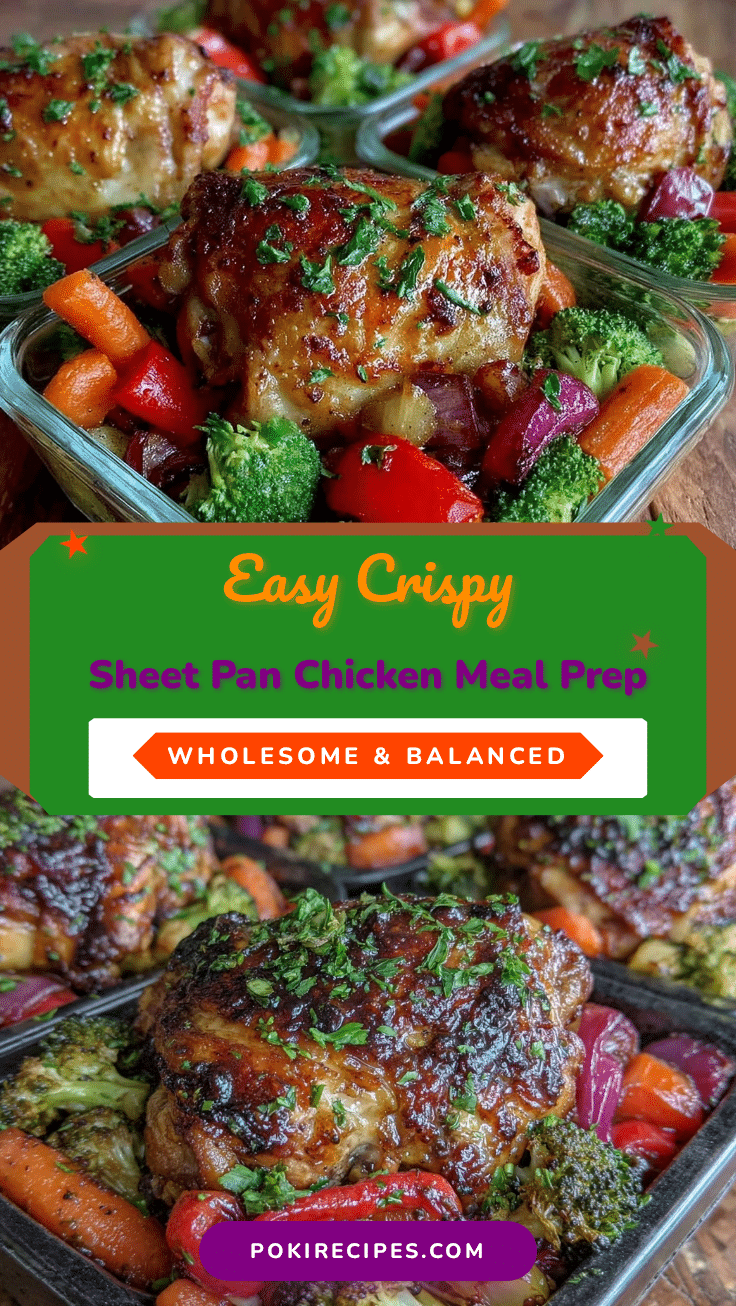 crispy sheet pan chicken and veggie meal prep box recipe