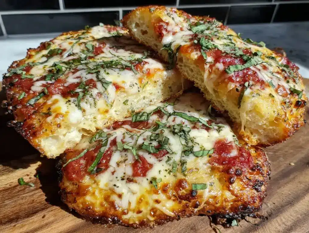 crispy thin sourdough discard pizza crust - featured image