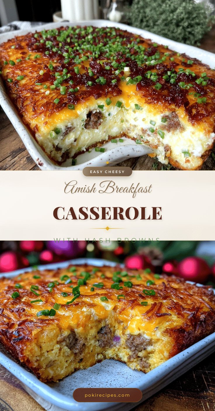 easy cheesy amish breakfast casserole recipe