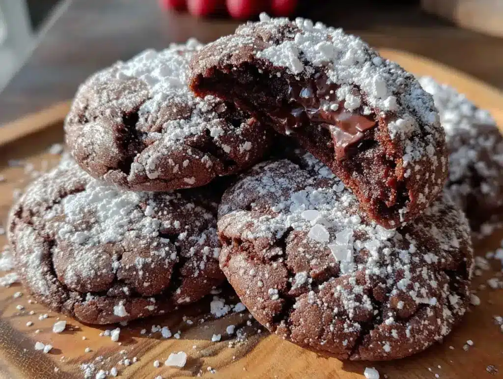 Easy Fudgy Brownie Mix Crinkle Cookies - featured image