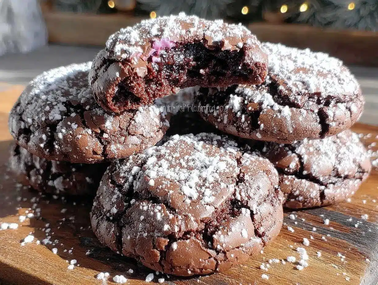 Easy Fudgy Brownie Mix Crinkle Cookies preparation steps