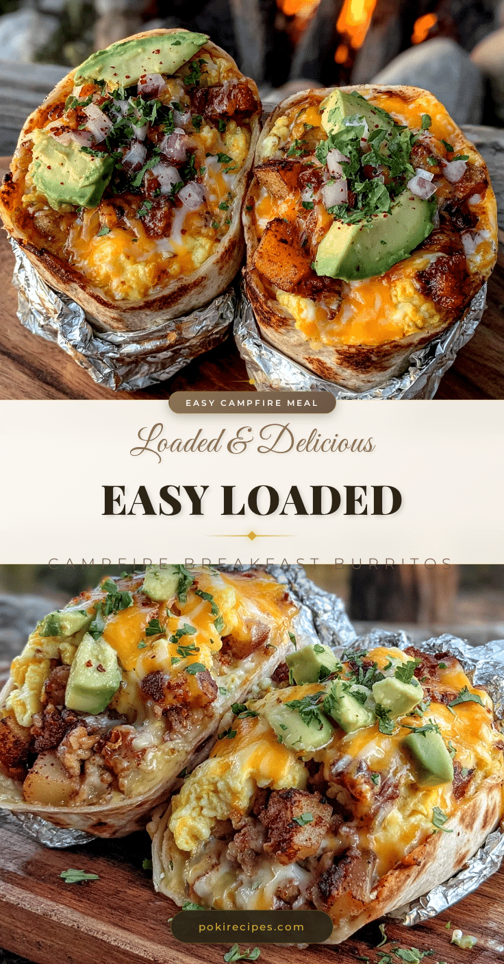 easy loaded campfire breakfast burritos recipe