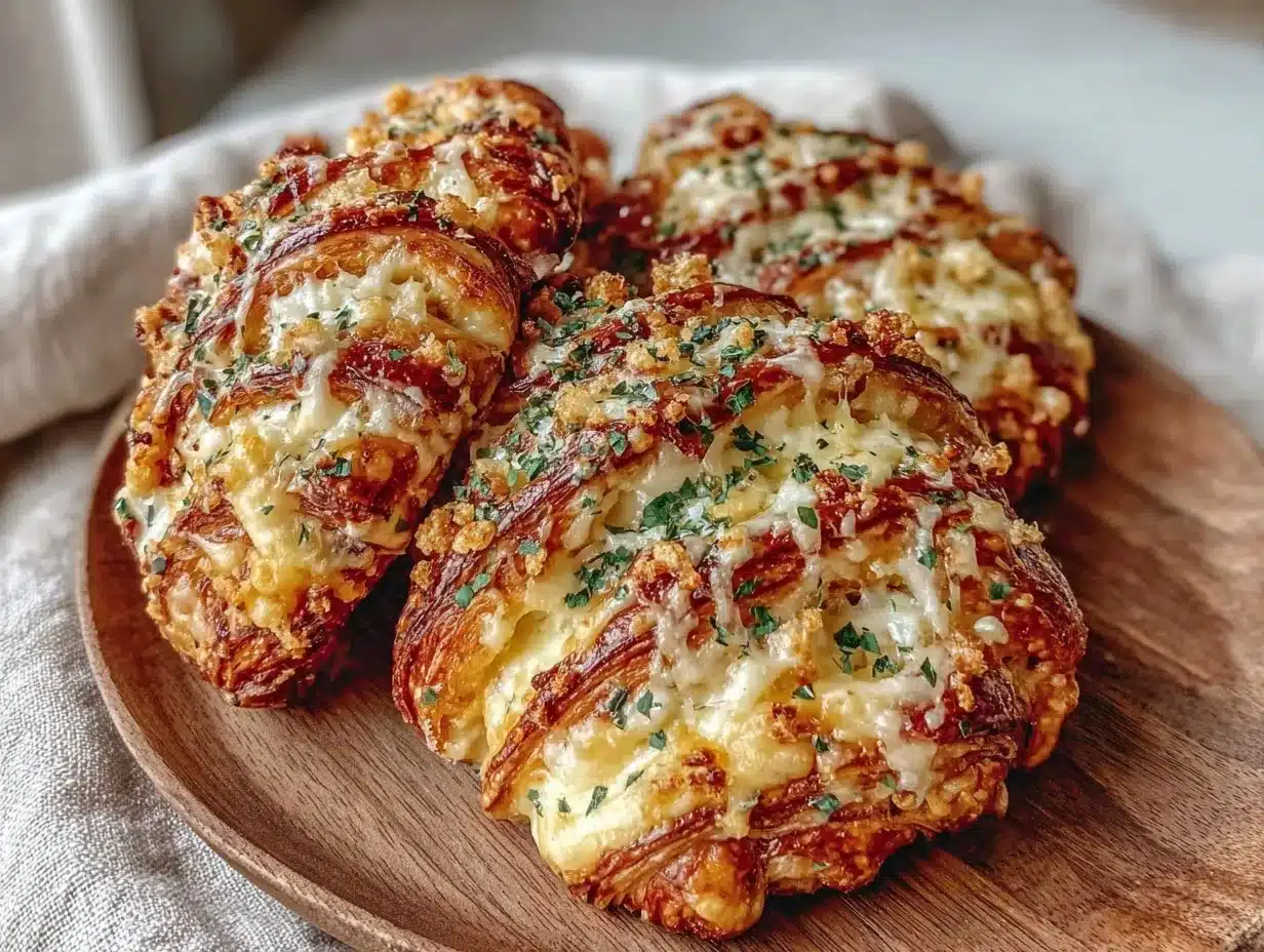 easy mini ham and cheese croissant bake preparation steps