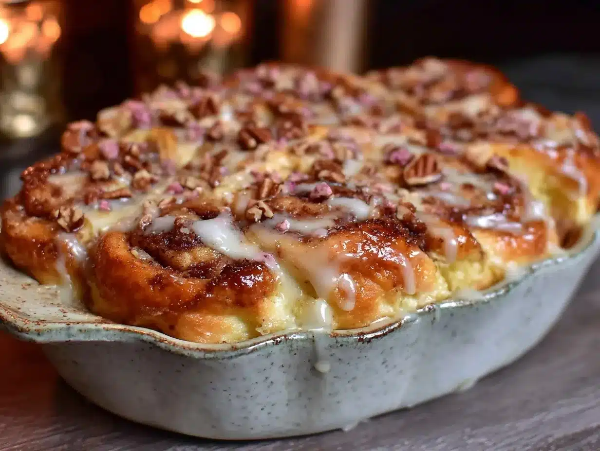 Easy Overnight Cinnamon Roll French Toast Bake preparation steps