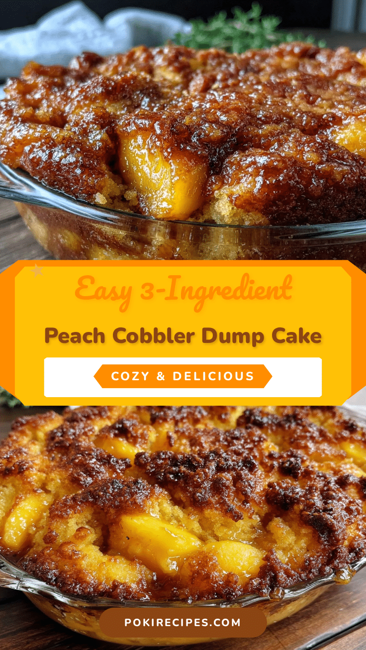 easy peach cobbler dump cake recipe