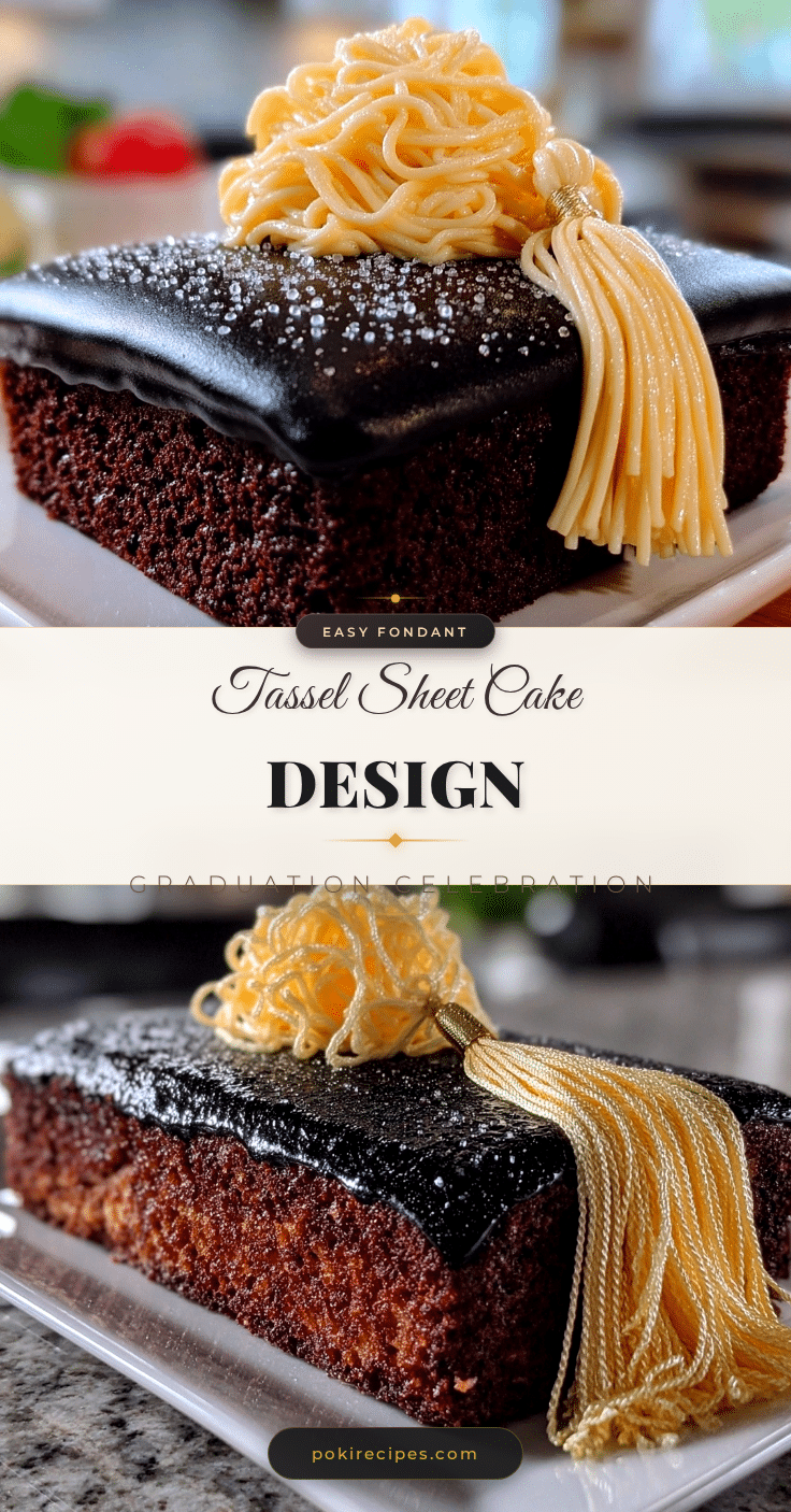 easy sheet cake graduation cap design recipe