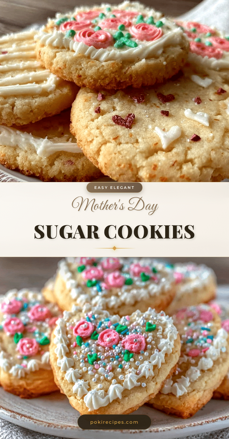 Elegant Mothers Day Decorated Sugar Cookies recipe