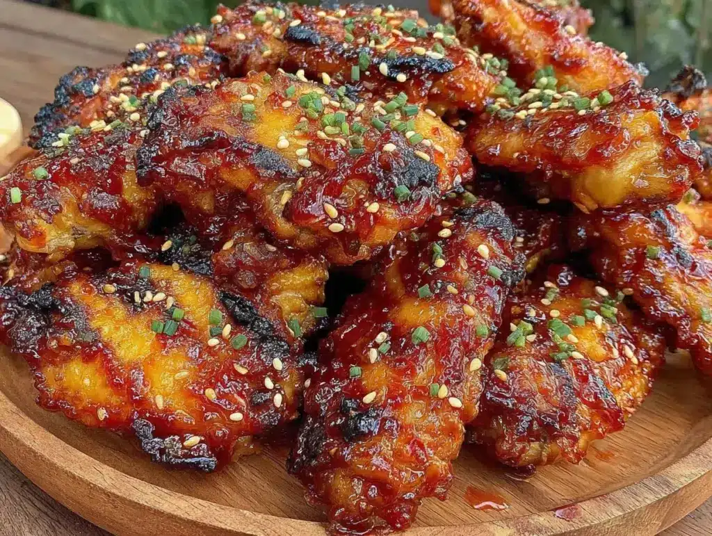 firecracker grilled chicken wings - featured image