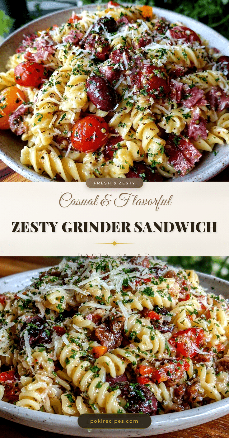 Flavorful Grinder Sandwich Pasta Salad recipe