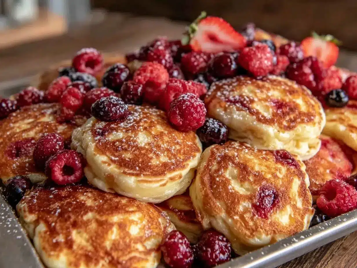 fluffy sheet pan pancakes preparation steps