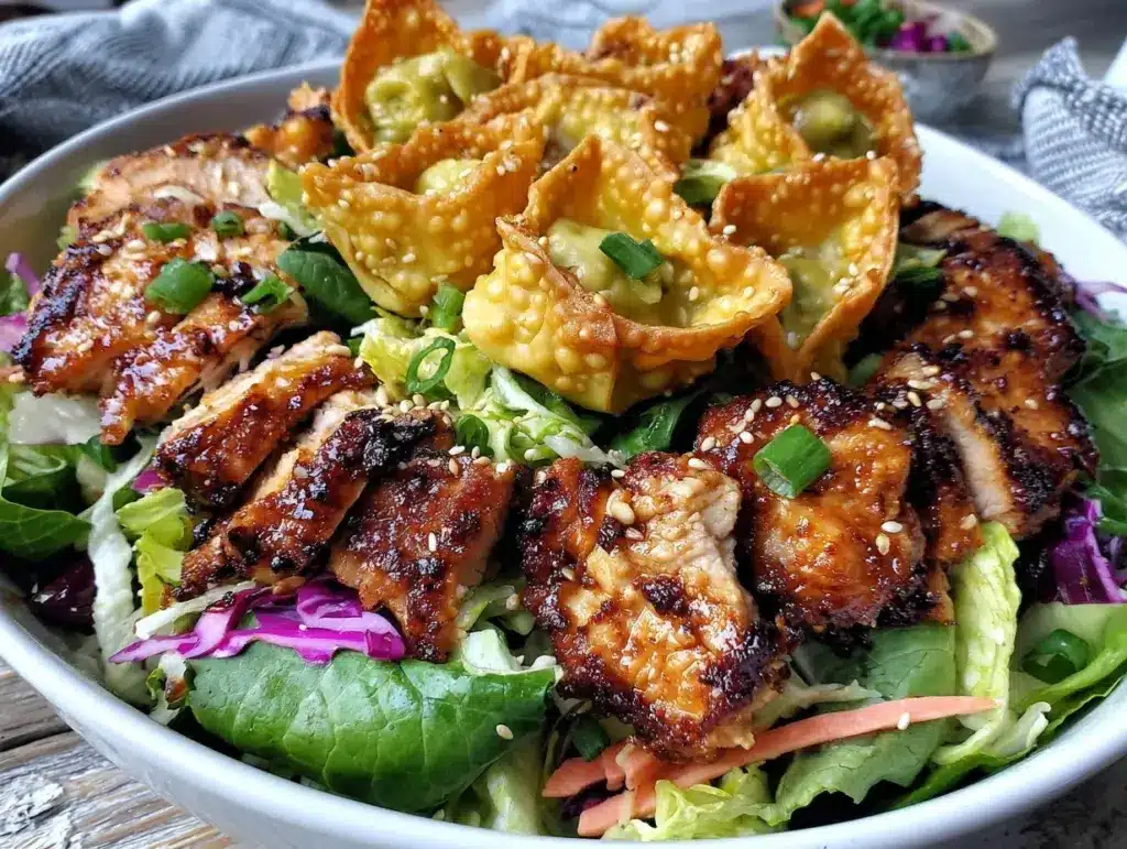 fresh asian sesame chicken salad - featured image