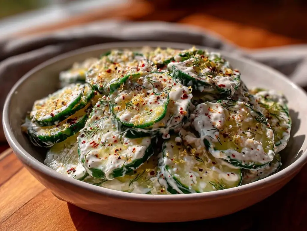 fresh cucumber dill salad - featured image