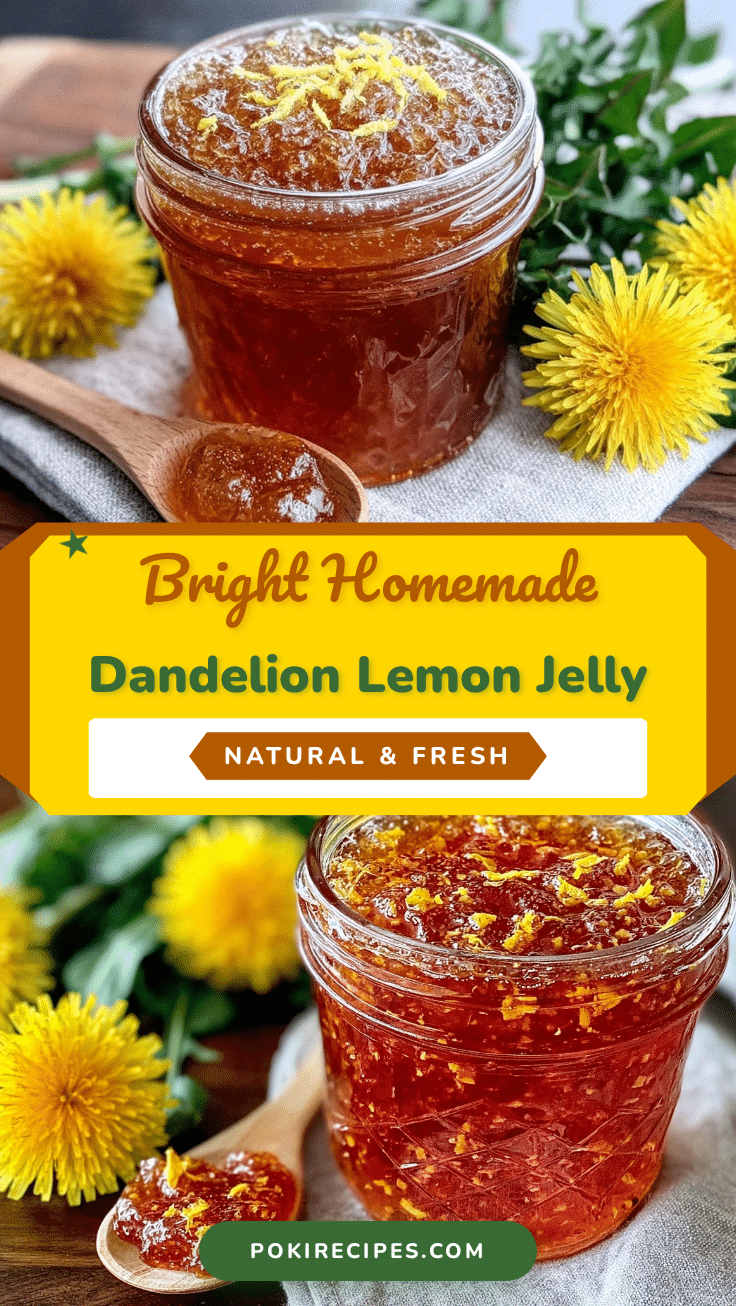 fresh homemade dandelion jelly recipe