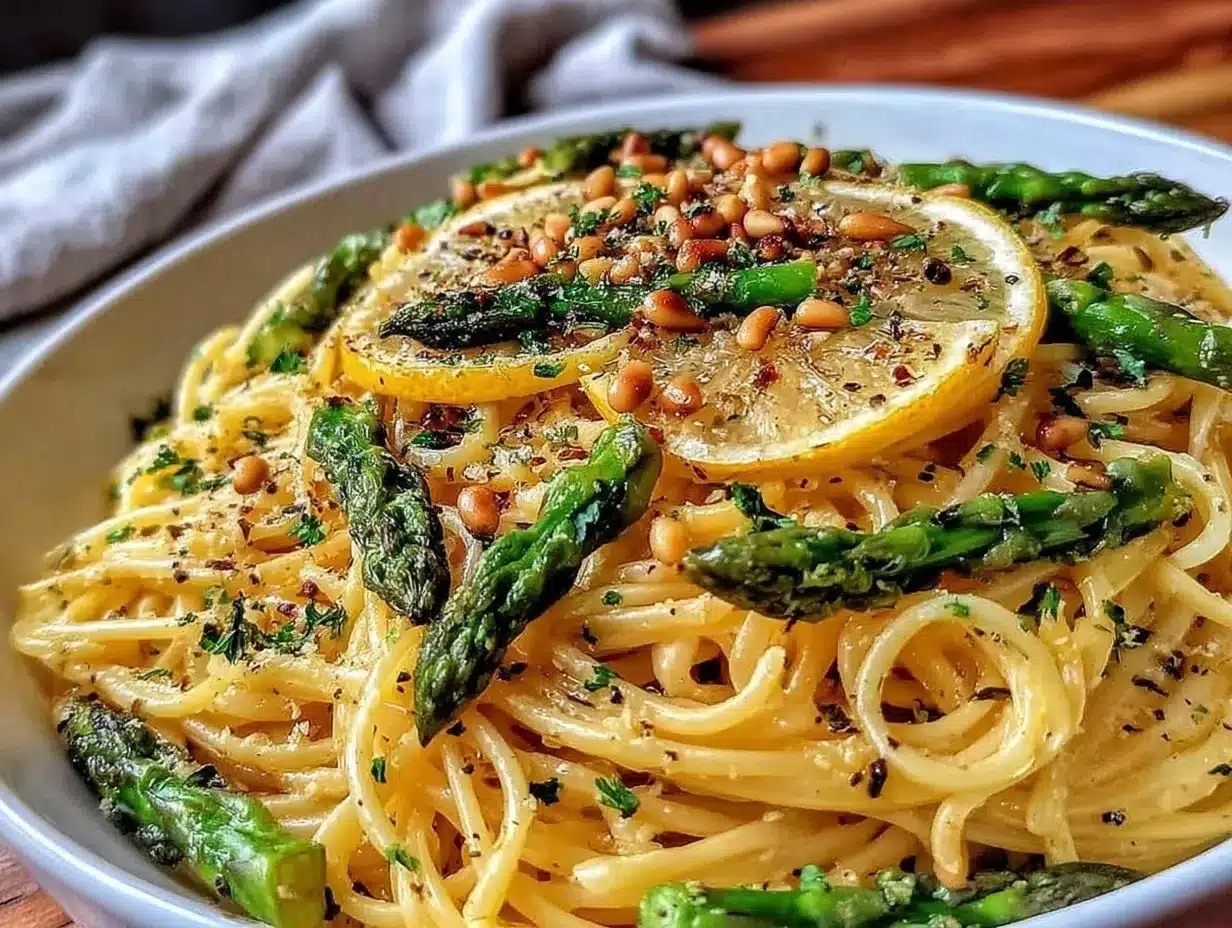 fresh lemon asparagus pasta preparation steps
