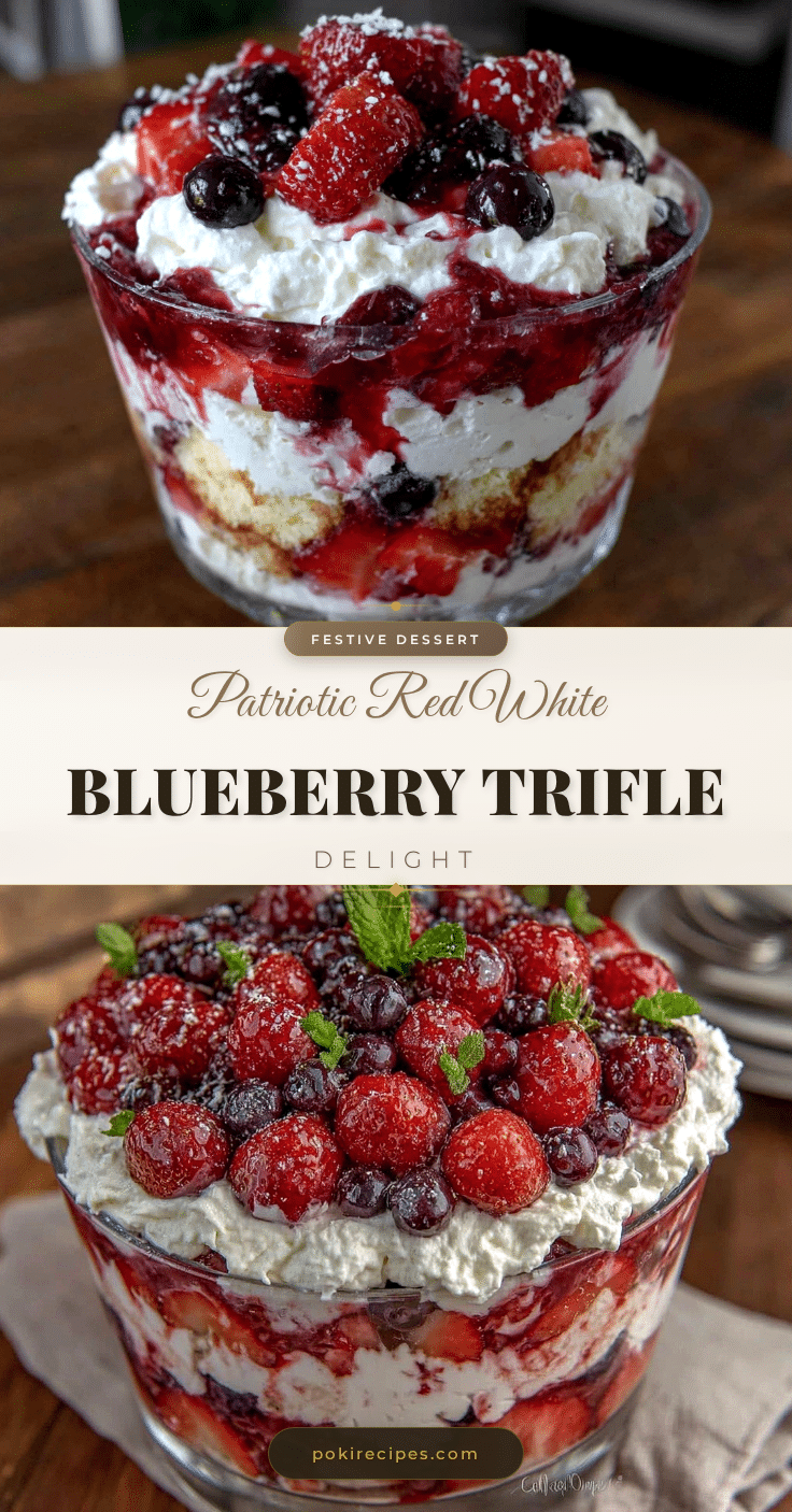 fresh red white and blue berry trifle recipe