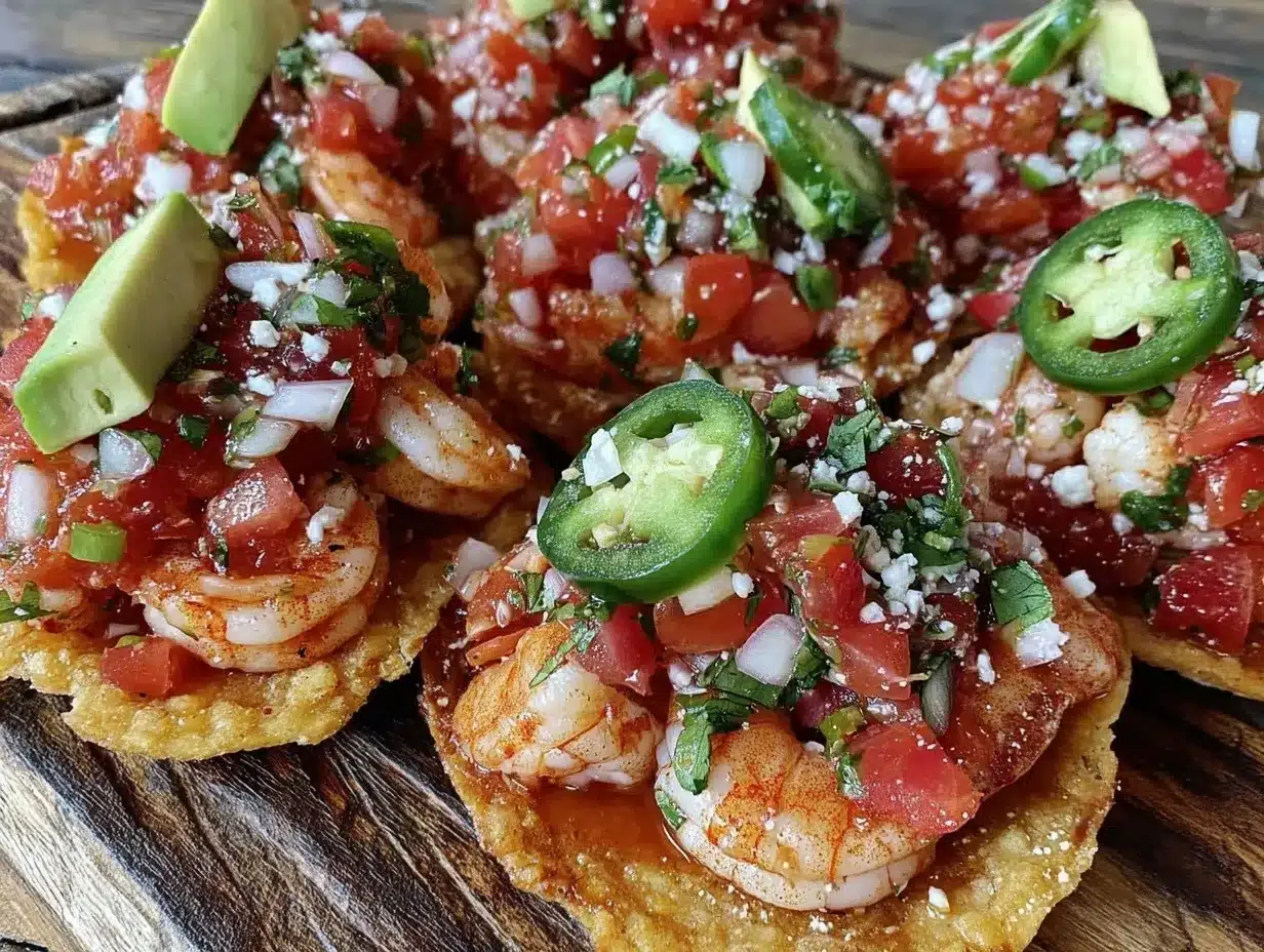 fresh shrimp ceviche tostadas preparation steps
