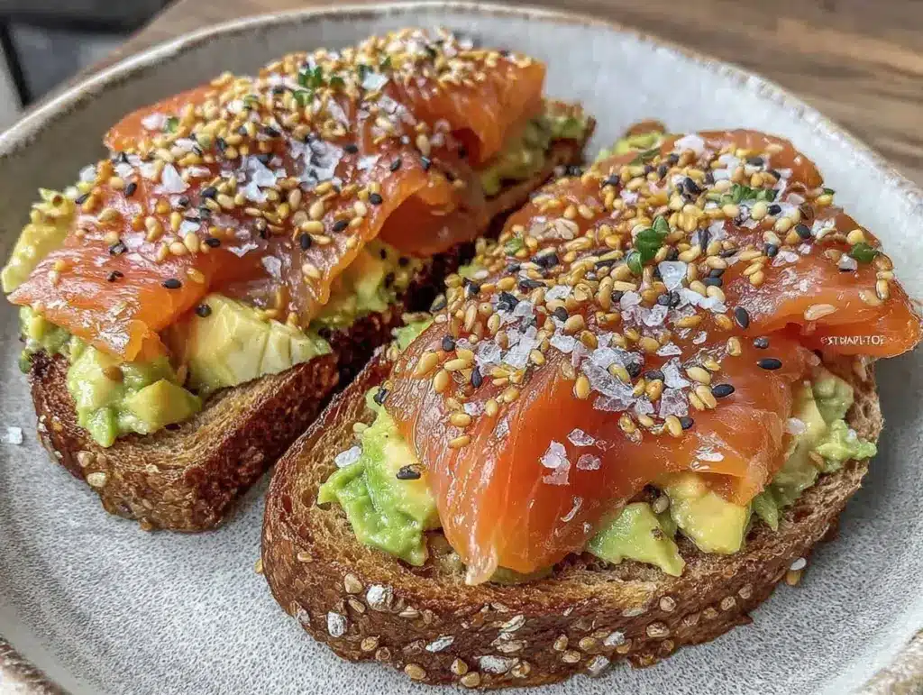 fresh smoked salmon avocado toast - featured image