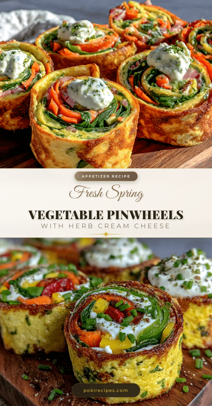 fresh spring vegetable pinwheels recipe