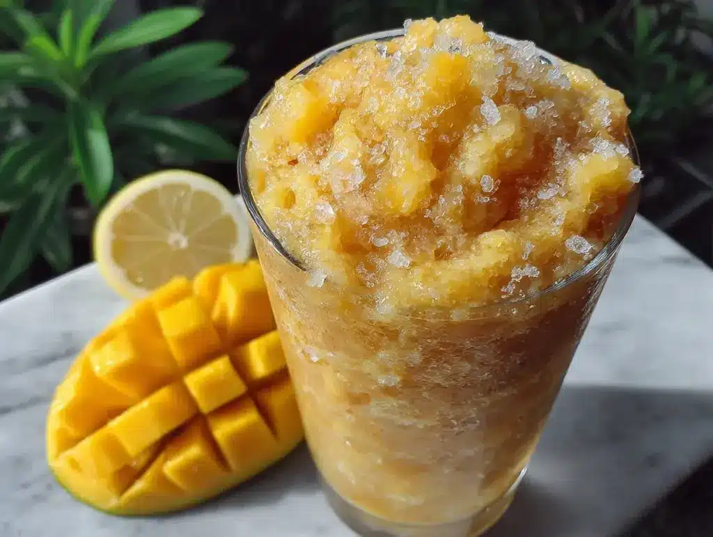 Frozen Mango Lemonade Slushie - featured image