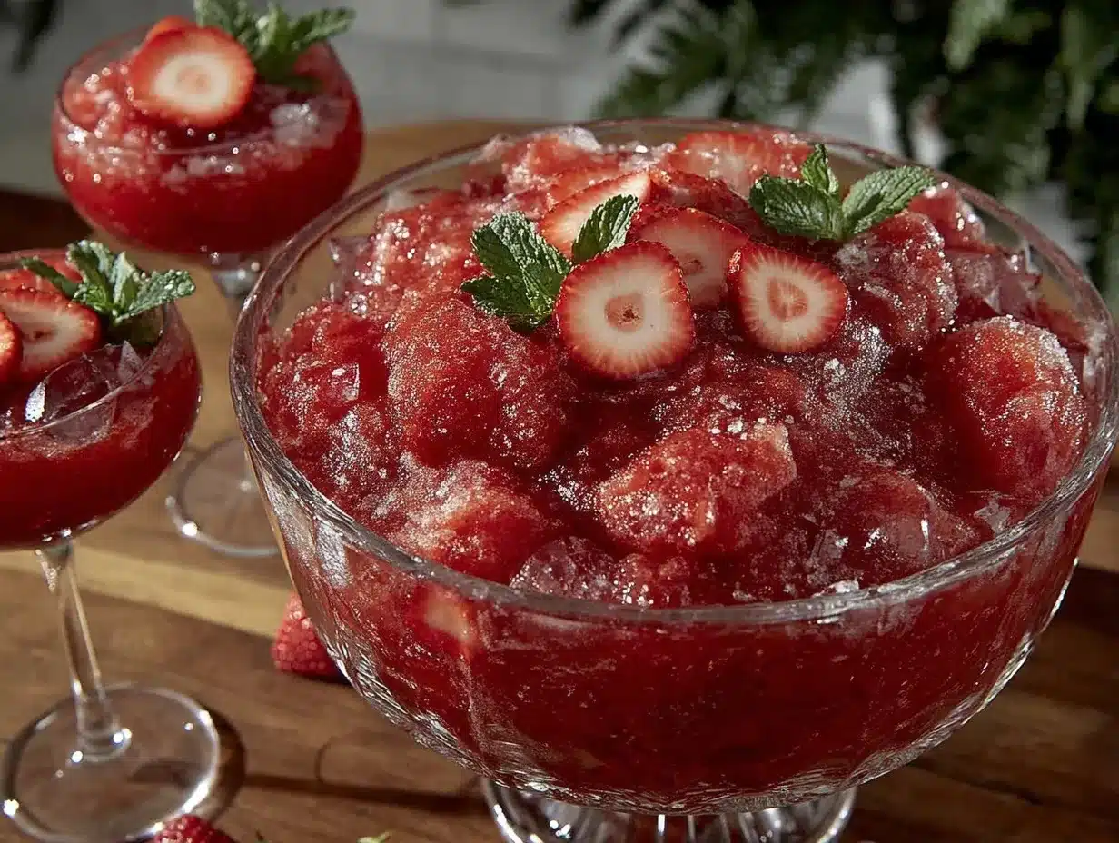 frozen strawberry daiquiri punch preparation steps