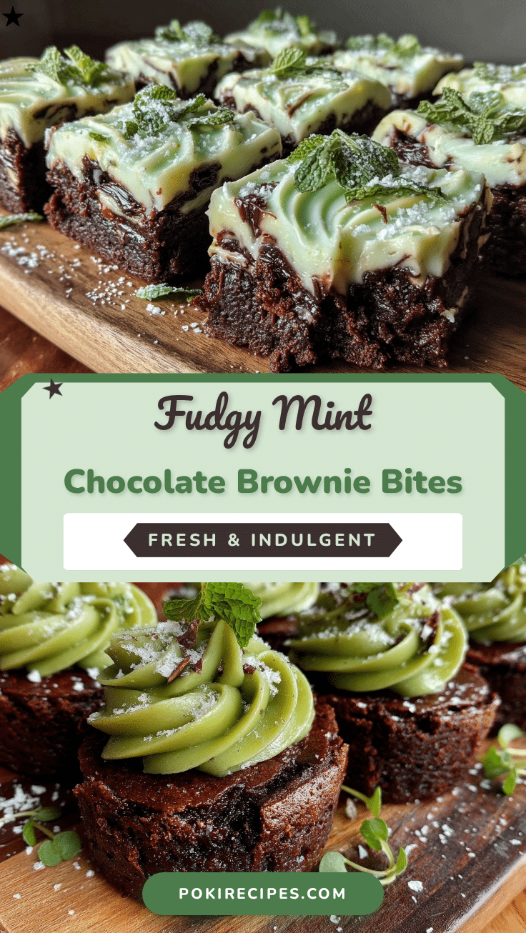 fudgy mint chocolate brownie bites recipe