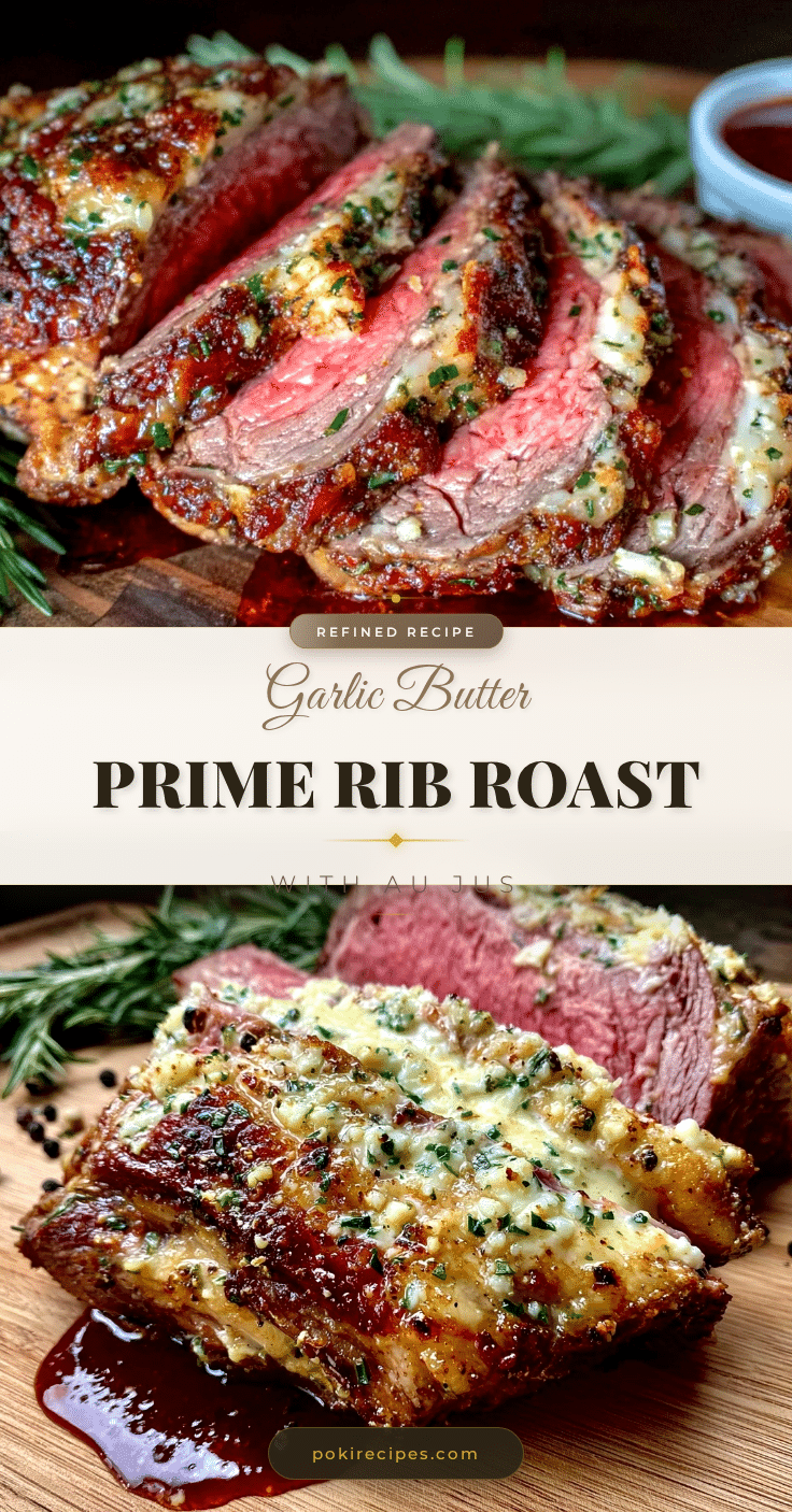 garlic butter roasted prime rib recipe