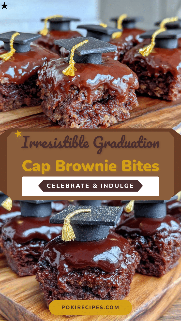 graduation cap brownie bites recipe