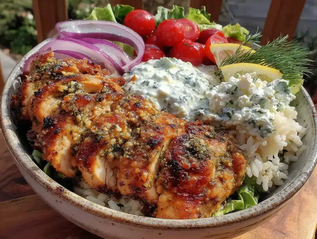 Greek Chicken Gyro Bowl - featured image