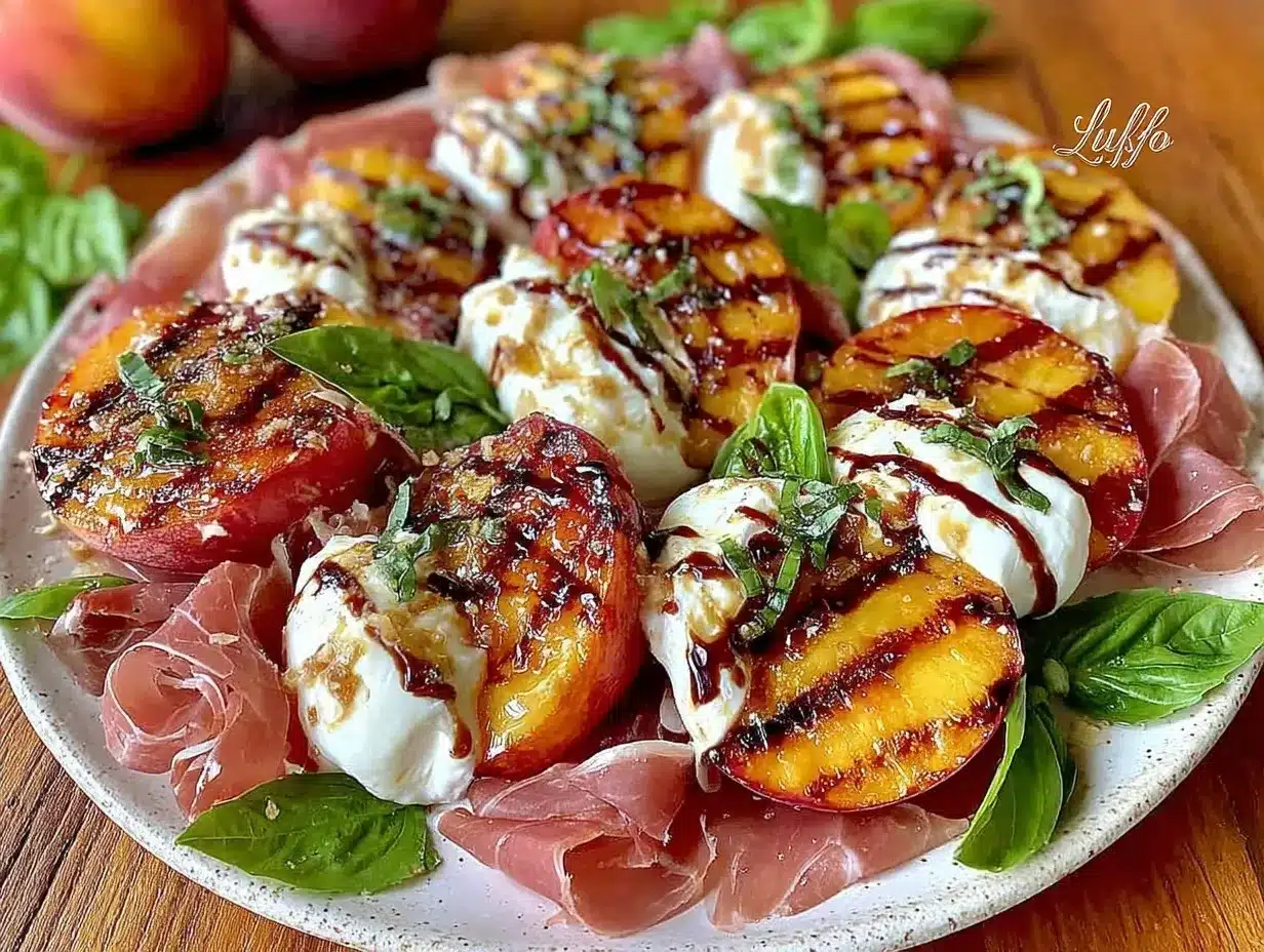 grilled peach and burrata salad preparation steps