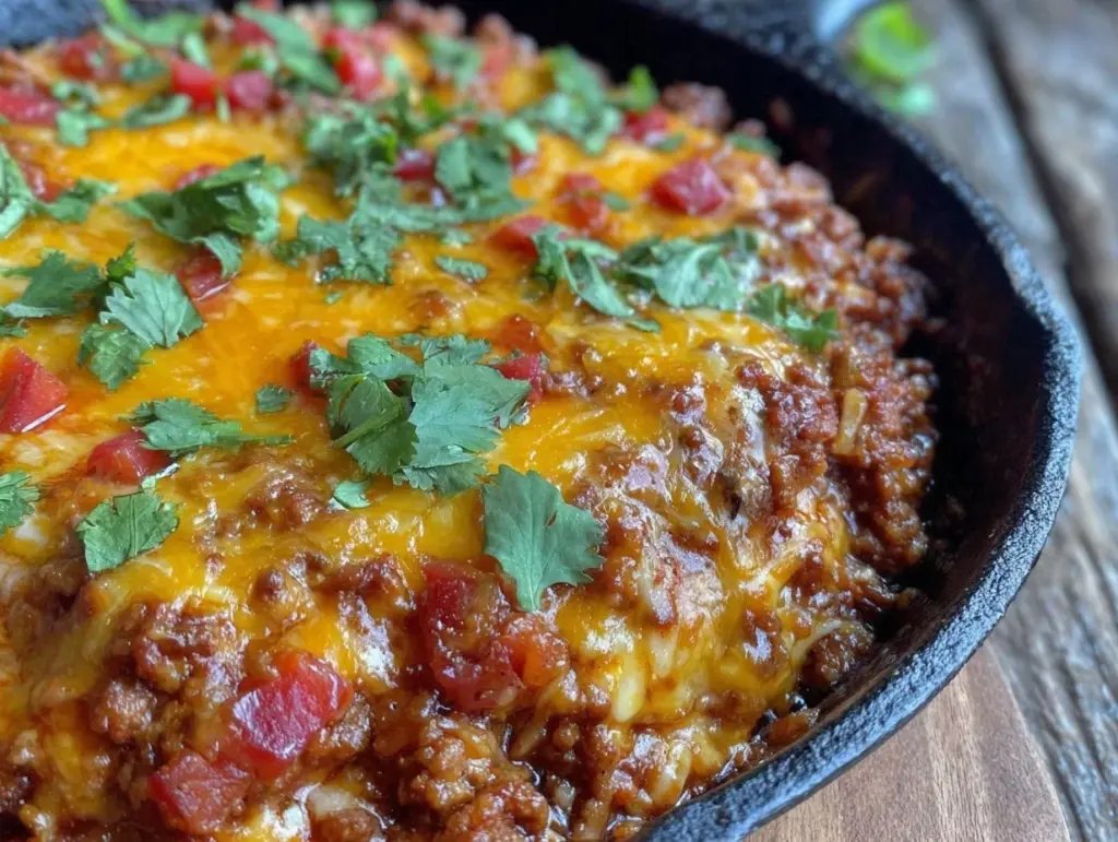 ground turkey taco skillet - featured image