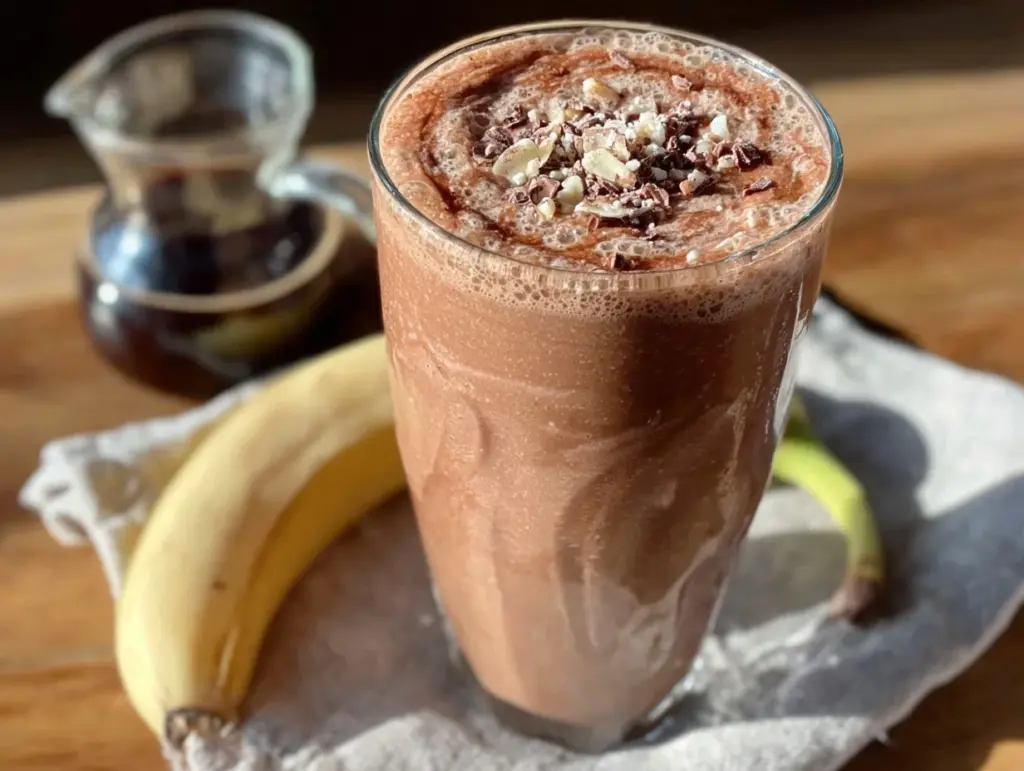 healthy protein coffee smoothie - featured image