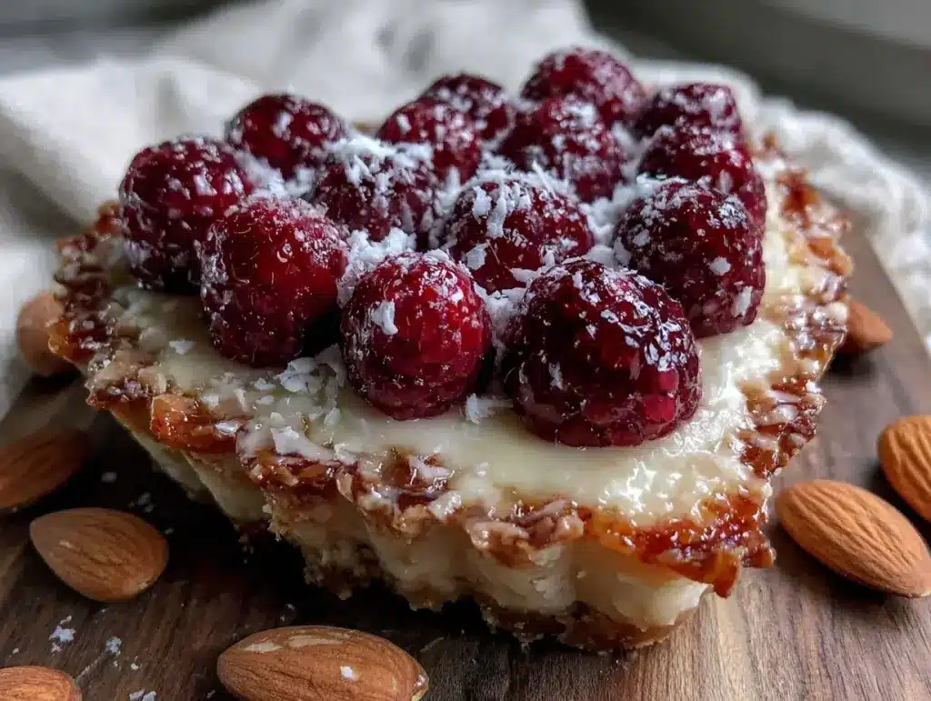 heart-shaped raspberry almond tart - featured image