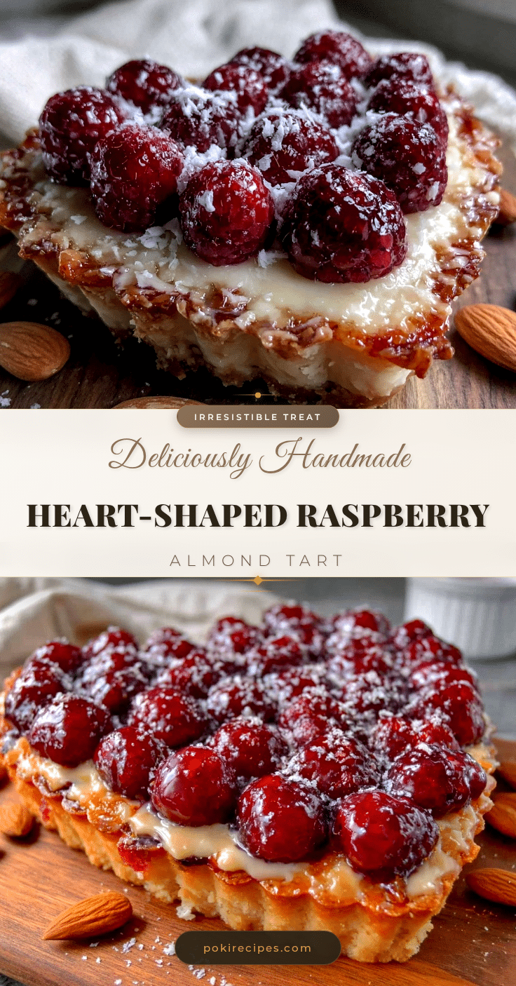 heart-shaped raspberry almond tart recipe