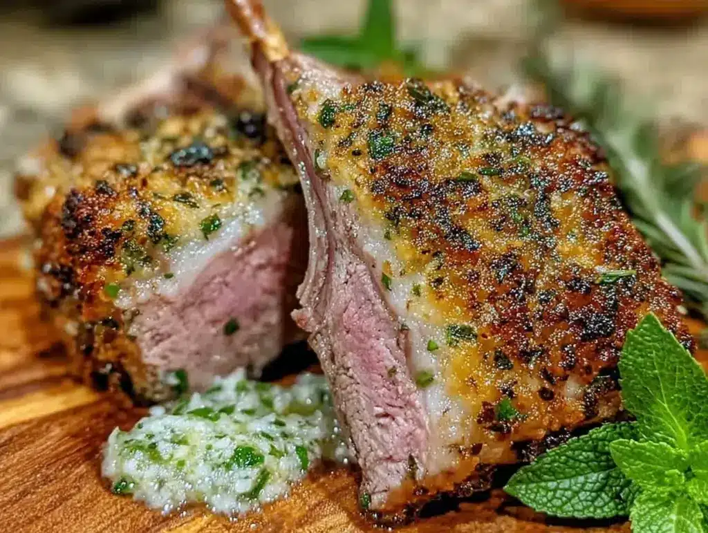herb-crusted rack of lamb - featured image